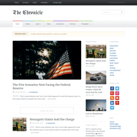 WPZoom Chronicle WordPress Theme 1.1.8