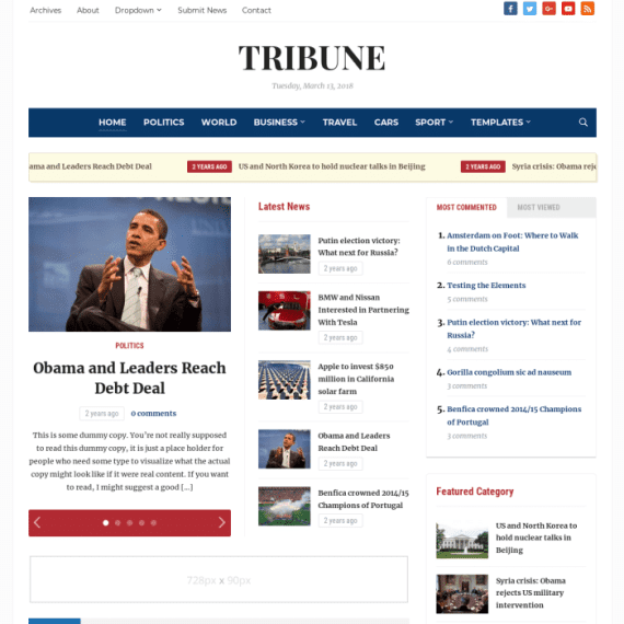 WPZoom Tribune WordPress Theme 4.2.8