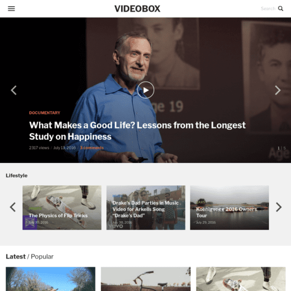 WPZoom Videobox WordPress Theme 4.0.8 视频网站主题下载