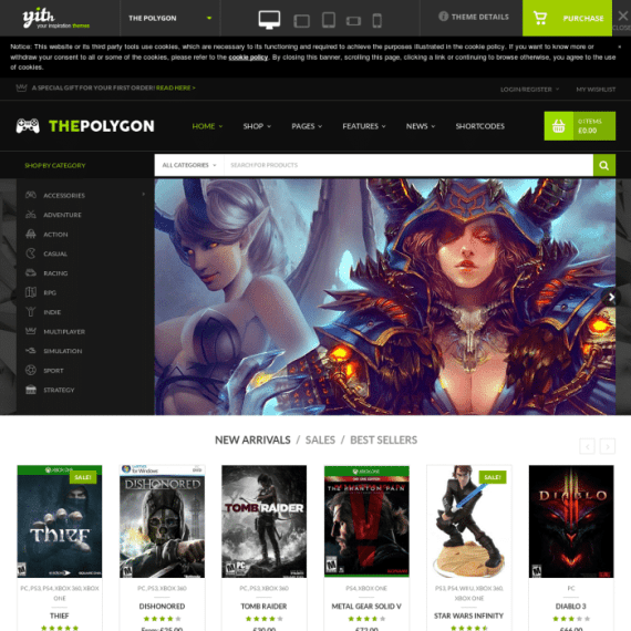 YITH The Polygon WordPress Theme 1.2.3 主题下载