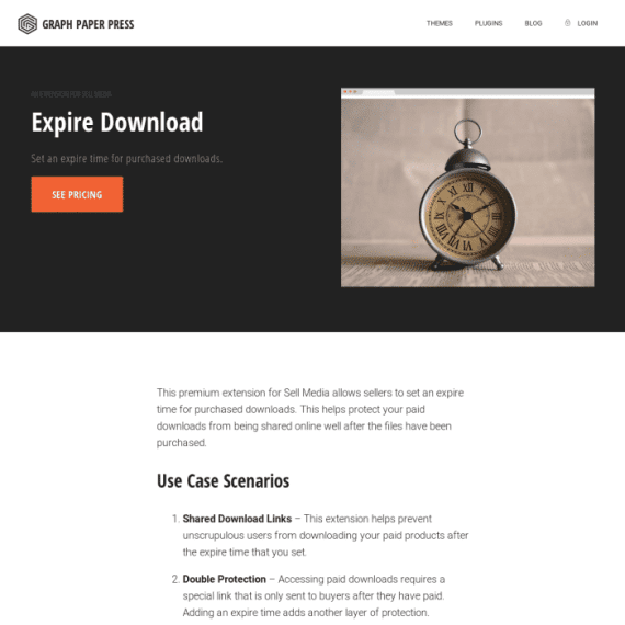 Graph Paper Press Sell Media Expire Download 1.0.0 设置下载链接过期时间插件下载