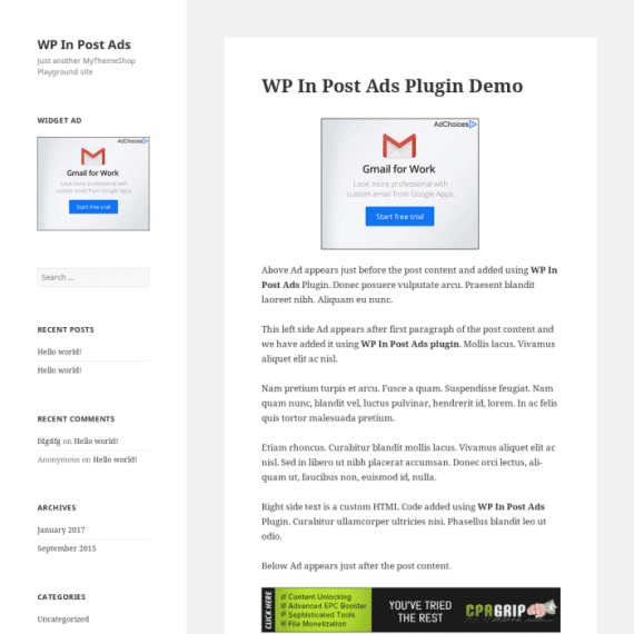 MyThemeShop WP In Post Ads 1.2.3
