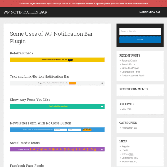 MyThemeShop WP Notification Bar Pro 1.1.34 网站通知插件下载