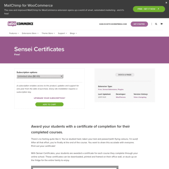 Sensei Certificates 2.2.1