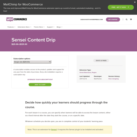 Sensei Content Drip 2.1.1