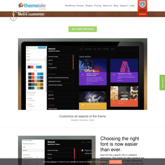 ThemeIsle Metro CustomizR 1.1.0