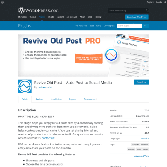 ThemeIsle Revive Old Post Pro Add-On 1.9.1