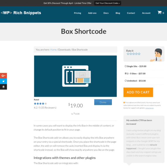 WP Rich Snippets Box Shortcode Addon 1.2