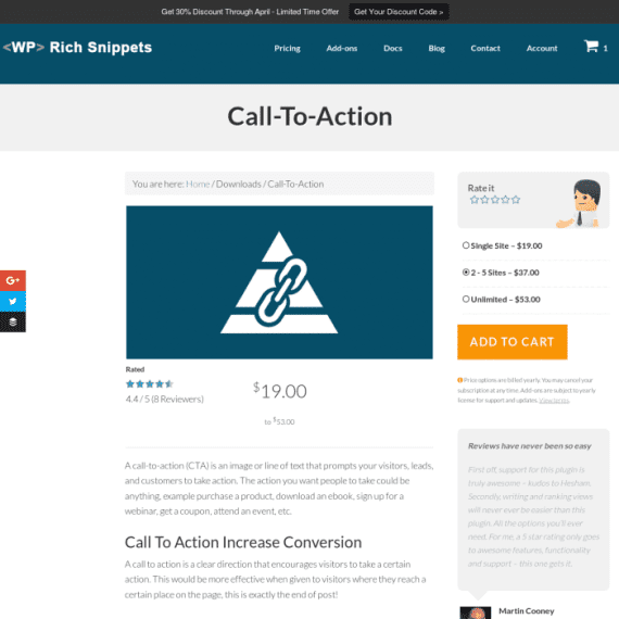 WP Rich Snippets Call To Action Addon 1.9.2