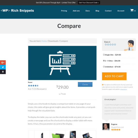 WP Rich Snippets Compare Addon 1.2