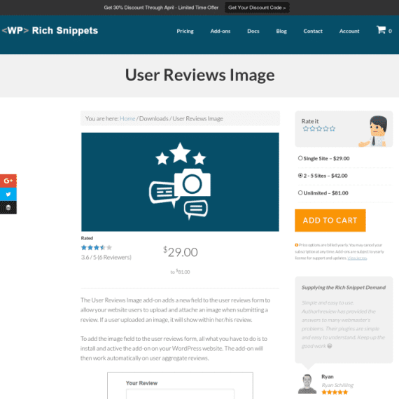 WP Rich Snippets User Reviews Image Addon 1.5