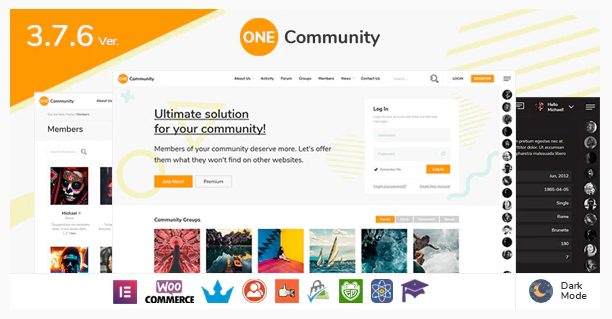 OneCommunity v3.7.9 – BuddyPress WordPress 社区主题下载