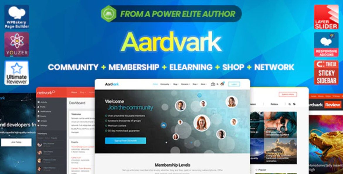 Aardvark v4.76 会员 & 社区BuddyPress主题下载