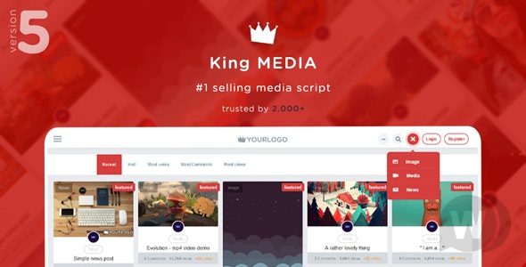 King Media v9.6 – 病毒式传播视频杂志新闻脚本源码下载