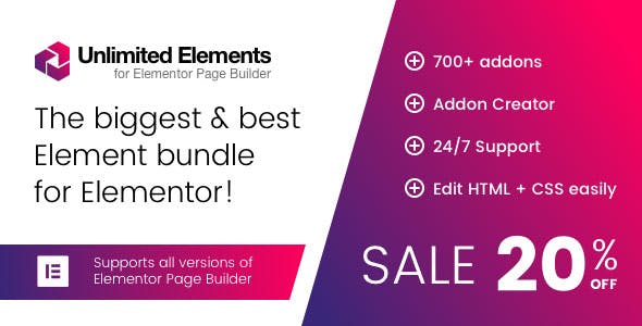 Unlimited Elements for Elementor Pro (Premium) v2.0.23 Elementor网页设计组件拓展插件免费下载+汉化