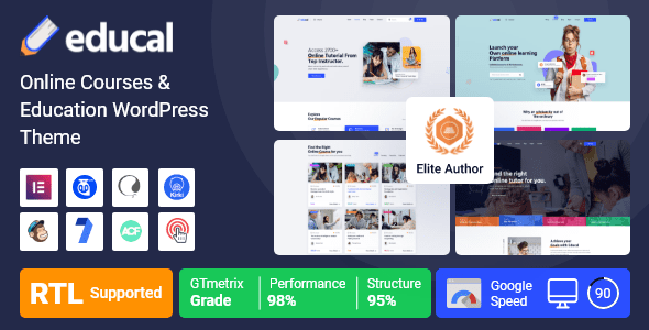 Educal Theme 2.0.2 – 在线课程和教育 WordPress 主题下载