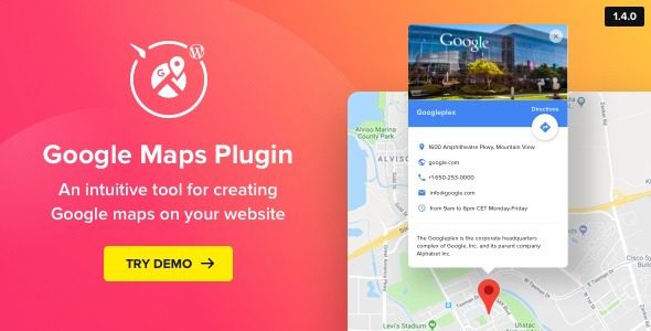 WP Google Maps v.2.4.2 – WordPress的地图插件破解下载