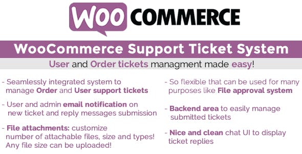 WooCommerce Support Ticket System v.18.6 工单支持插件免费下载破解