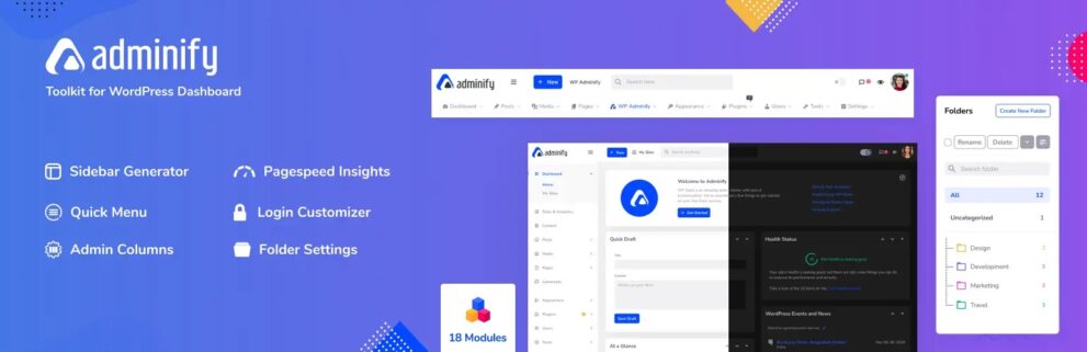 WP Adminify Pro v4.3.1 插件下载–WordPress后台仪表板自定义美化实用工具包插件破解版下载