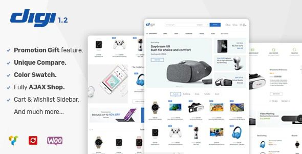 Digi theme v1.9.4 – 电子3C产品商店 WooCommerce 主题下载