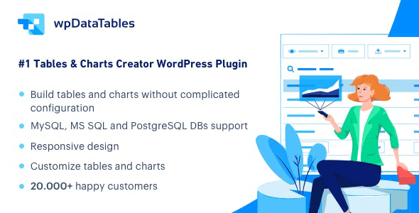 wpDataTables Premium v8.0.2 WP DataTables用于 WordPress 的表格和图表管理器插件下载
