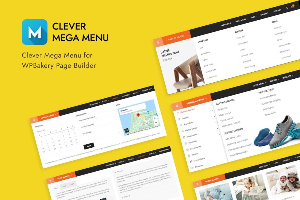Clever Mega Menu for WPBakery Page Builder v1.0.12 WPBakery超级菜单插件下载