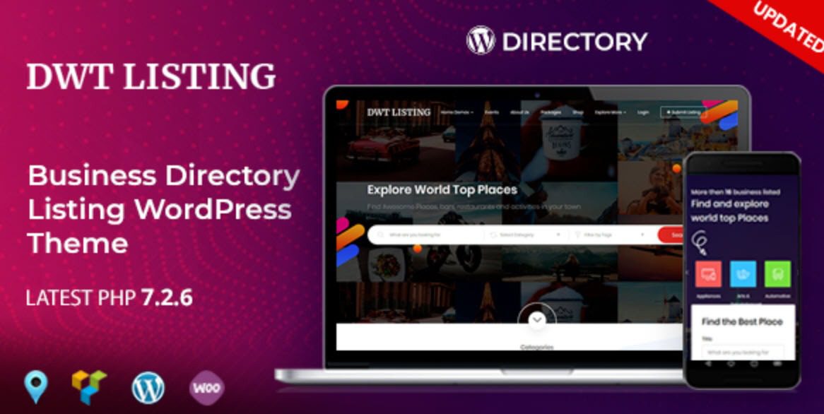 DWT Listing v3.3.11 – 目录和列表信息导航WordPress 主题下载