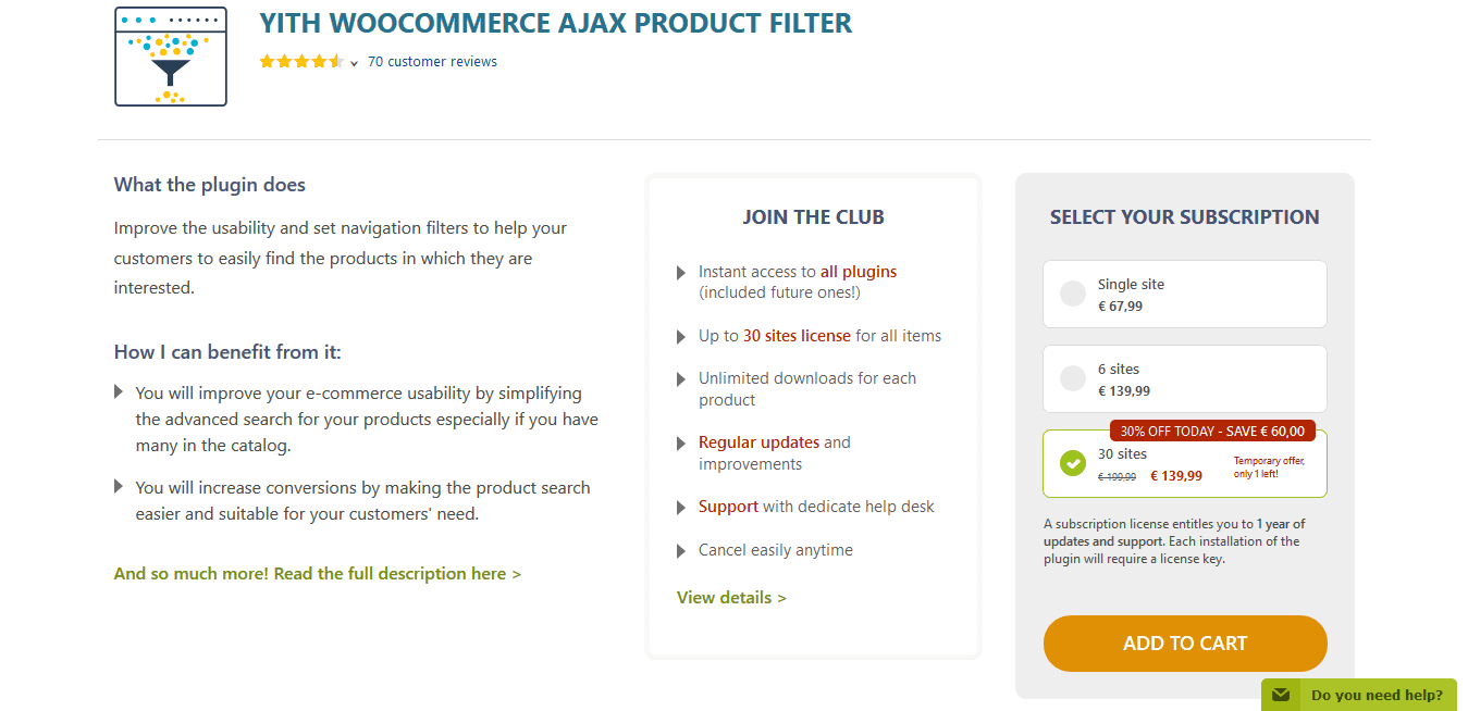 YITH WooCommerce Ajax Product Filter Premium 5.23.0 产品筛选插件下载