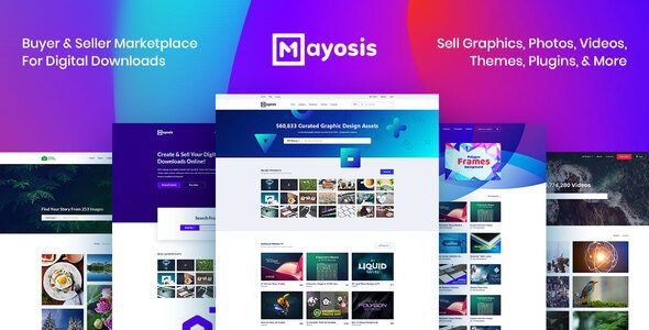 Mayosis v6.0 – 数字虚拟产品市场 WordPress 主题下载