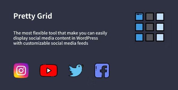 Pretty Grid v.1.1.4 – WordPress 社交平台内容推送插件下载