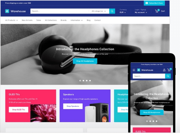 Warehouse v4.2.1 Shopify 主题下载