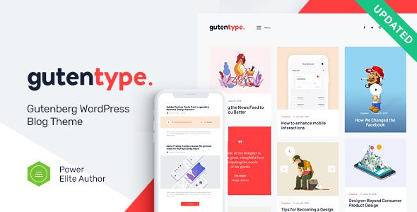 Gutentype v2.1.13 – 现代博客 + RTL 的 100% 古登堡WordPress 主题