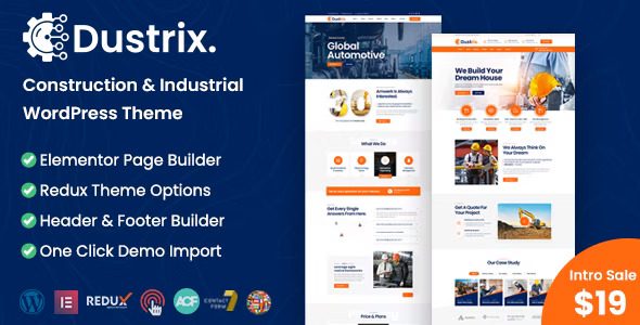 Dustrix v1.2.0 – 建筑和工业WordPress主题下载