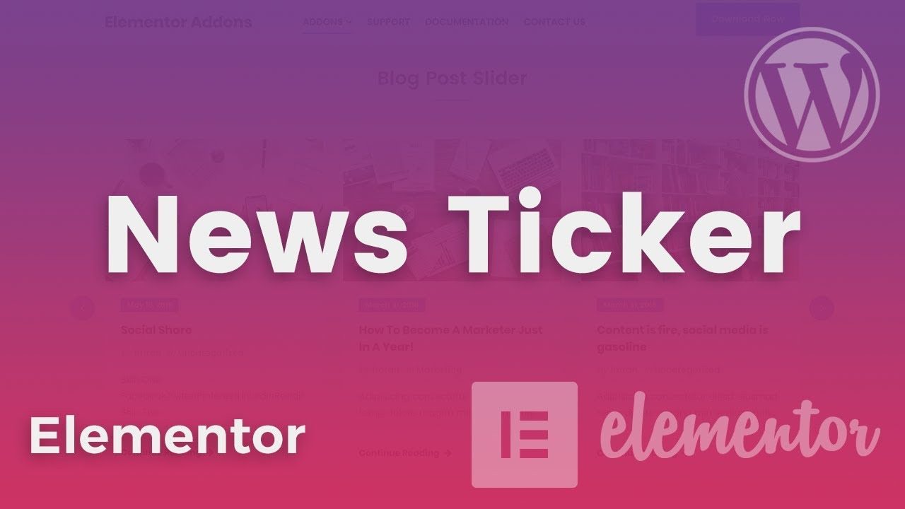 News Ticker For Elementor v.1.3.2 插件下载