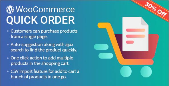 B2B Quick Order Plugin for WooCommerce v.1.1.5 快速下单减少下单流程插件下载