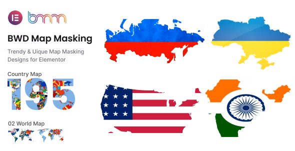 BWD Map Masking addon for elementor v2.3 地图elementor元素插件下载
