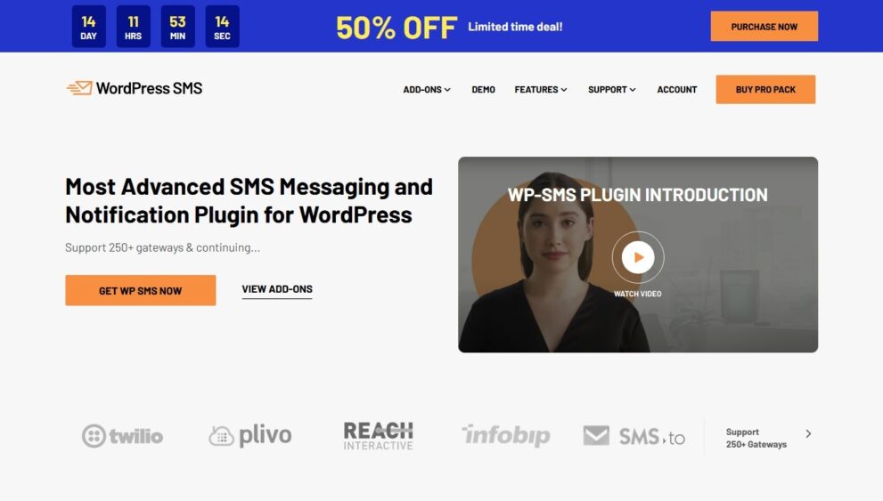 WP SMS Pro v4.3.7 最先进的 WordPress 短信和通知插件下载