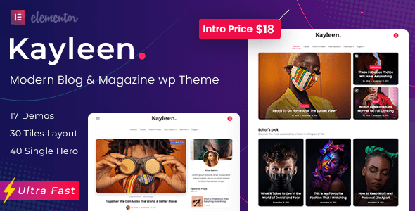 Kayleen v3.4 – 博客和杂志 WordPress 主题下载