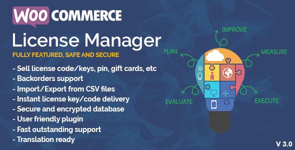 WooCommerce License Manager v.7.3.1 许可证密钥卡密设置生成销售插件下载