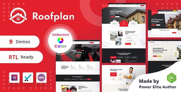 Roofplan v.3.0.0 屋顶服务 WordPress 主题下载 + RTL