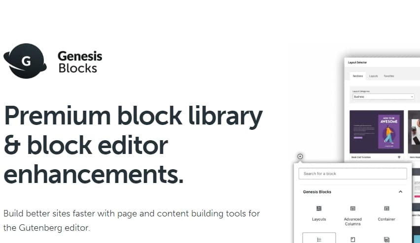 Genesis Blocks Pro v3.1.11 网页设计器插件下载