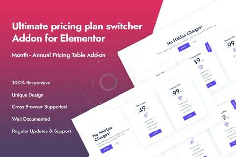Ultimate Pricing Plan Switcher Addon for Elementor v1.0.5 Elementor套餐计划组件设计插件下载