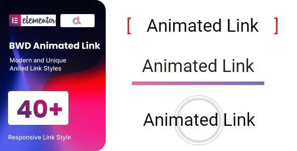 BWD Animated Link for elementor 1.0 elementor动态链接插件下载