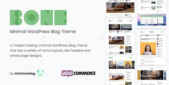 Bone v4.0.4 最小和干净的 WordPress 博客主题下载