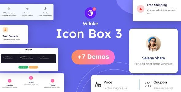 Wiloke Icon Box Lune for Elementor v1.0.2 内容框组件插件下载