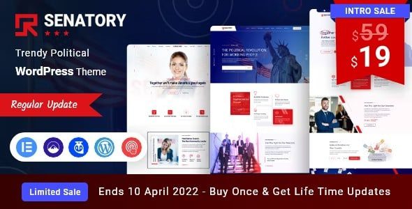 Senatory v.2.2.4 政治候选人WordPress主题下载
