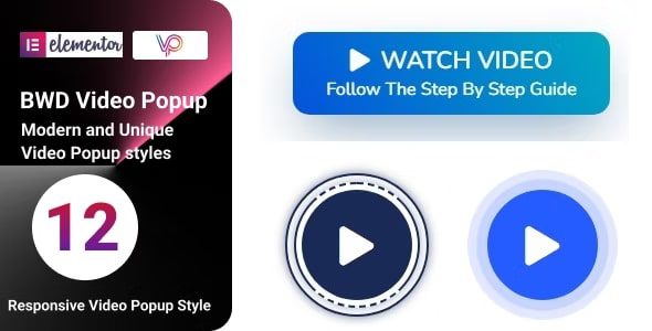 BWD Video Popup for elementor v1.0 视频弹窗插件下载