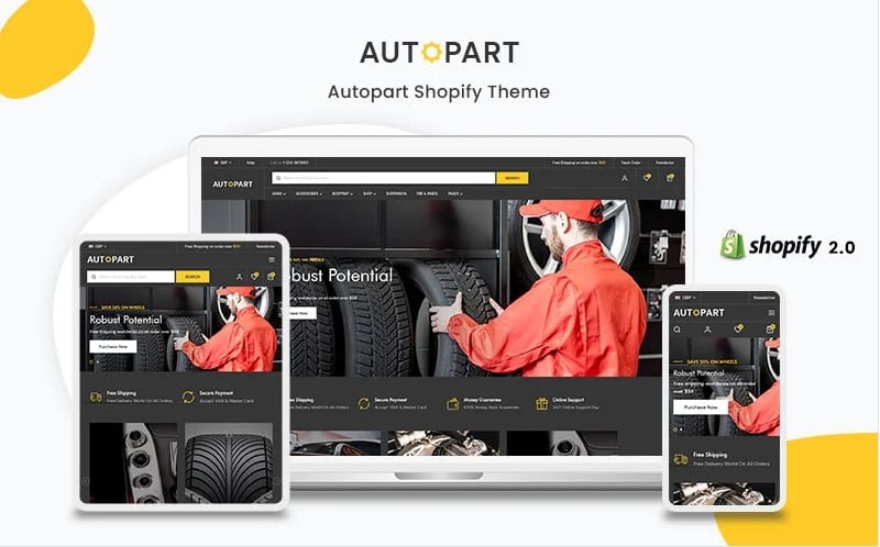 Autopart- 汽车零件及配件Shopify 主题模板下载