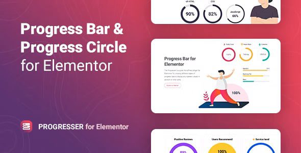 Progresser v1.0.3 Elementor 的进度条和进度圈插件下载