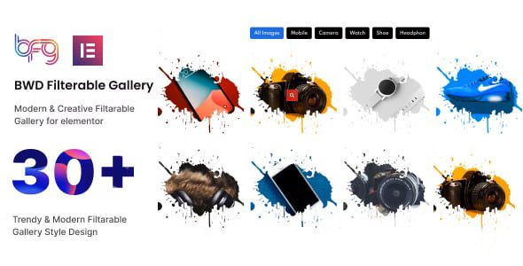 BWD Filterable Gallery addon for elementor v1.5 插件下载